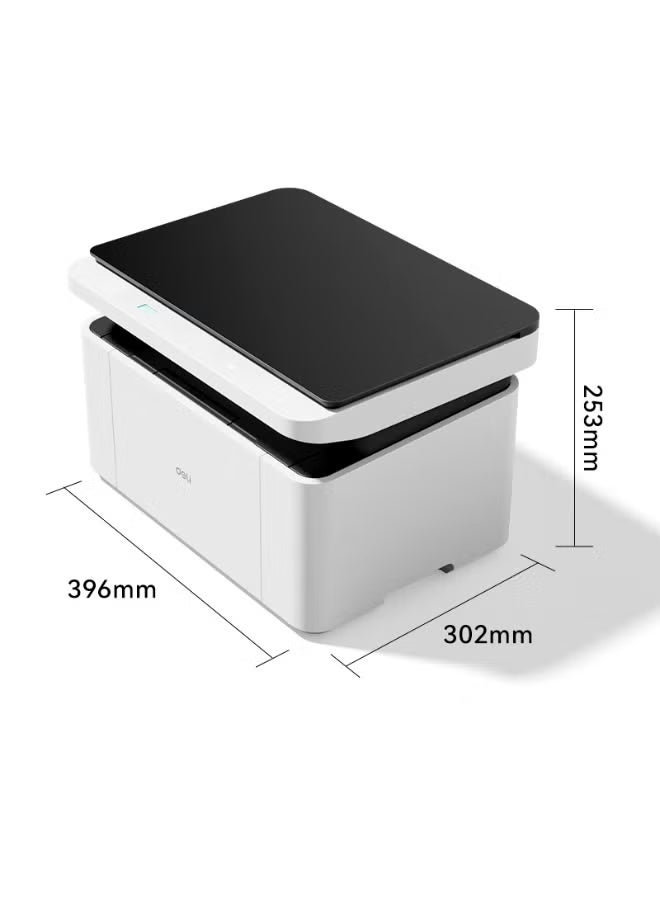 ديلي طابعة ليزر أحادية اللون Deli M1820W | طباعة نسخ مسح | 20 صفحة في الدقيقة | 1200×600 نقطة في البوصة | USB + واي فاي + بلوتوث | تطبيق Deli | حبر 1600 صفحة | طابعة مكتبية مدمجة A4 - Image 5